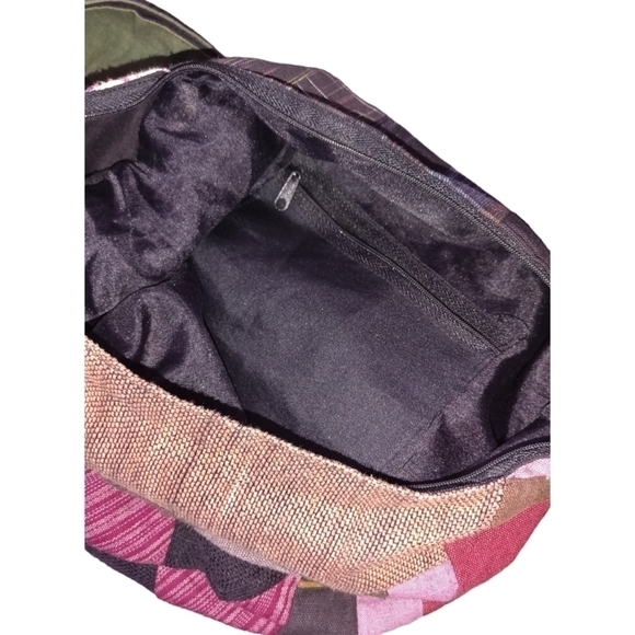 Bohemian Patchwork Cloth Crossbody Bag Multi Womens OS - Picture 3 of 3